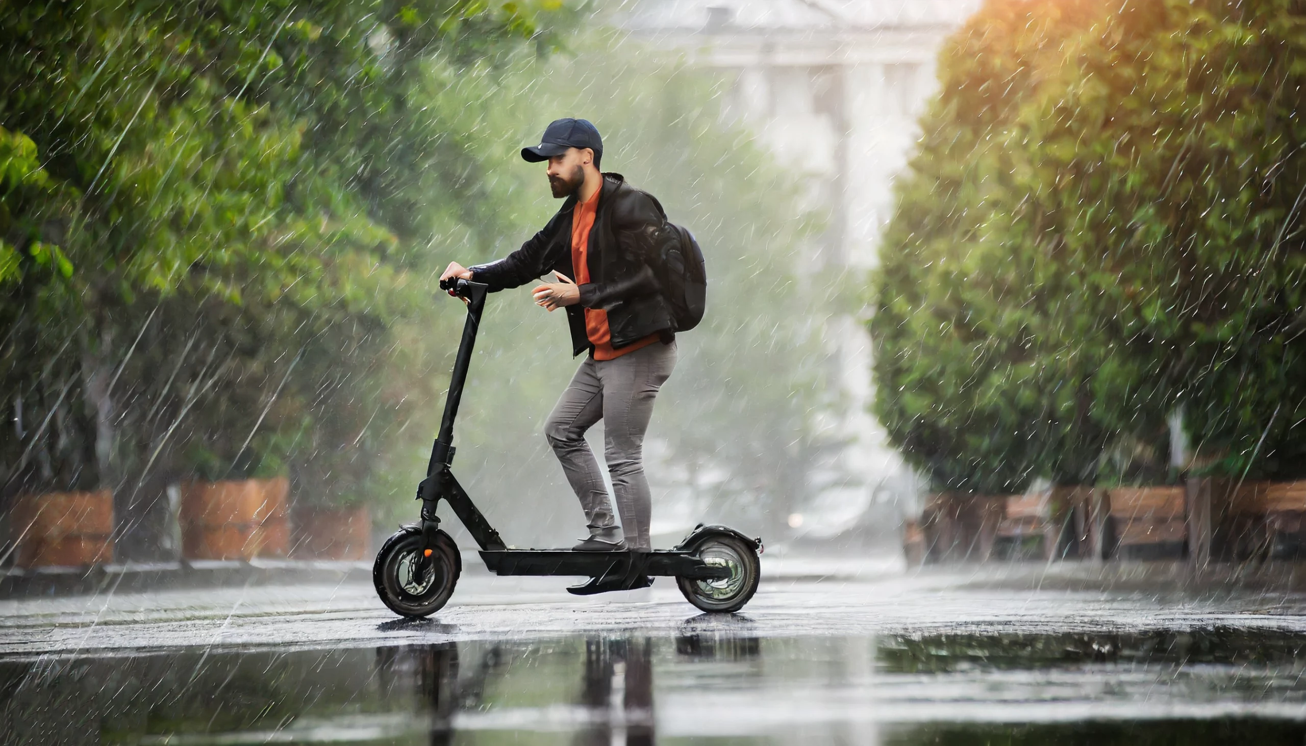 Ride An Electric Scooter in the Rain